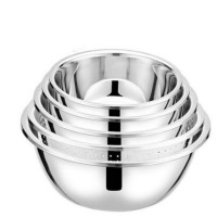   5PC Stainless Steel Basin Set Colander Baking Mixing Bowls Household Kitchen Food Organizer 18-26cm